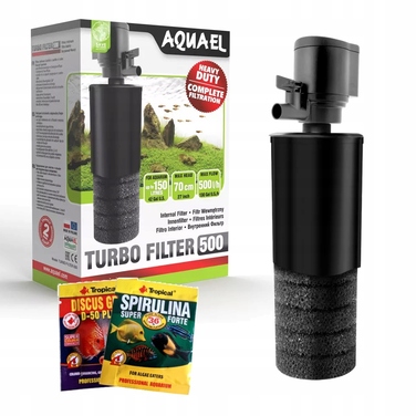 Внутрішній губковий фільтр Aquael Turbo Filter 500 (біологічна та механічна фільтрація)