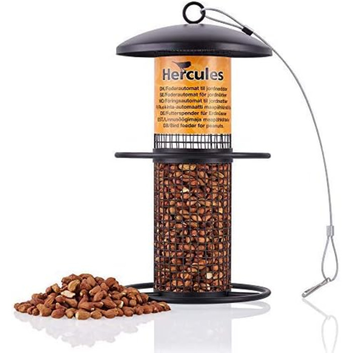 Годівниця для птахів Zooprinz Premium XL з міцними кільцями та захисним дахом – стійка до погодних умов та довговічна – для годівниць Meisenknödel 34716