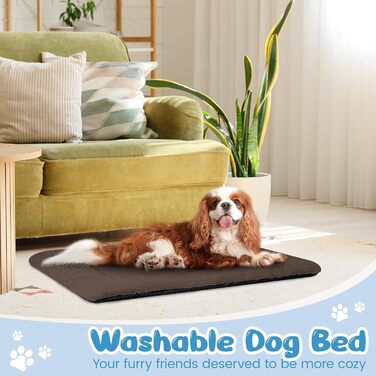 Килимок для собак середнього розміру Baodan, 90x60 см, коричневий, з антиковзаючою основою