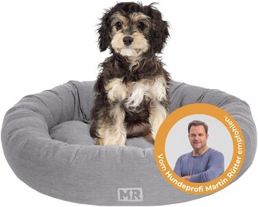 Крісло-гніздо для собак Martin Rütter Nest, сіре – комфортний відпочинок для маленьких собак та цуценят, м'яке, з неслизьким покриттям та можливістю прання, кругле ліжко з бавовняної тканини