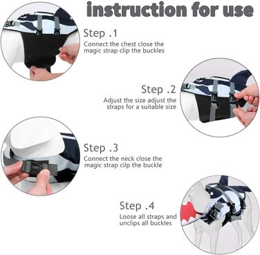SMONT Жилет для плавання собак, регульований, для малих, середніх та великих собак, Ripstop, з рятувальним ручним захватом, для плавання, пляжу, катання на човні
