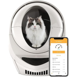 Автоматичний туалет для котів Litter-Robot 3 Connect Whisker, бежевий, самоочищення, зменшує запахи, підходить для будь-якого грудкуватого наповнювача