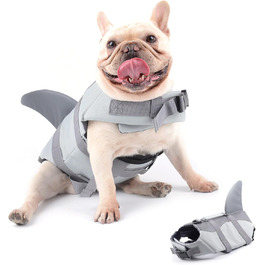 Рятувальний жилет для собак Hifrenchies у вигляді акули, розмір M (для Французького бульдога)