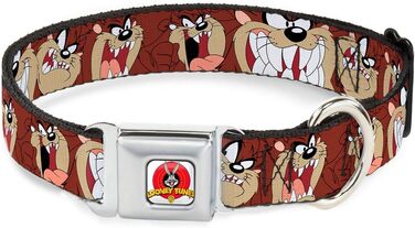 Нашийник для собак Buckle-Down Looney Tunes, білий, 22,9–38,1 см, логотип