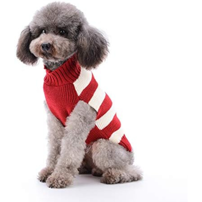 Пуловер для собак на Різдво: теплий в'язаний пуловер-роллінґ з орнаментом для цуценят та дорослих собак, розмір XXL. Ідеальний подарунок для вашого улюбленця!