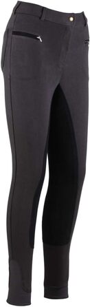 Жіночі штани для їзди верхи RL24 Vollbesatz Flex BASICLINE (36, темно-сірий/чорний)