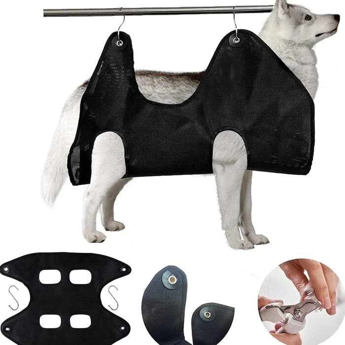 Гніздо для грумінгу собак Hongjingda: зручне та безпечне місце для догляду за шерстю, з гачками та ремінцем, підходить для собак та котів, розмір 54 x 39 см