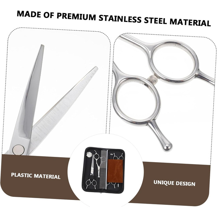 Ножиці для стрижки собак INOOMP з нержавіючої сталі, тример для грумінгу домашніх тварин, професійний інструмент для догляду за шерстю