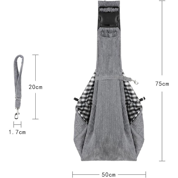 Сумка-переноска для собак та котів до 7 кг, сіра. Зручна переноска для тварин, регульований ремінь, складний дизайн.