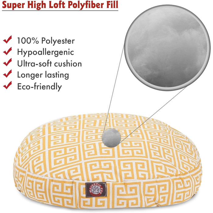 Кругле собаче ліжко Majestic Pet Products, маленьке, для дому та вулиці, знімний, пральний чохол, розмір Small