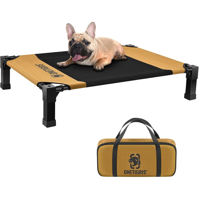 OneTigris Підвищене ліжко для собак, 130x91 см, висота 23 см, коричневе (M)