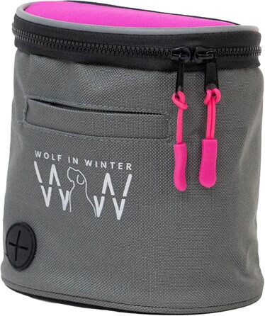 Сумка для ласощів Quickdraw для собак – сумка для дресирування з тримачем клікера та диспенсером для пакетів – зручна сумка для ласощів для собак – міцна, світловідбиваюча, рожева