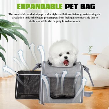 Фарбований корзинка для собак на велосипед, розкладний та розширюваний, 4-в-1, сіра. Підходить для котів та собак до 10 кг