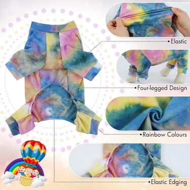 Зимовий теплий жилет для собак, куртка-комбінезон на 4 лапи, вітронепроникний одяг для собак, жилет, куртка, одяг для собак, сорочка для маленьких, середніх та великих собак (Райдуга, M)