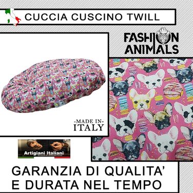 М'яке лежаче ліжко для собак та котів Ovales - комфортна килимок для домашніх тварин, Made in Italy, рожевий (Chiwa)