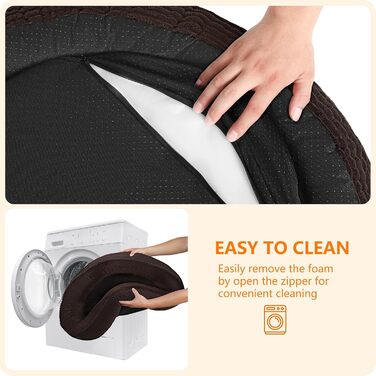 Кругле ліжко для собак середніх порід, котів. М'яке, зручне, знімний чохол, Ø 70 см (60x60x18 см), коричневе