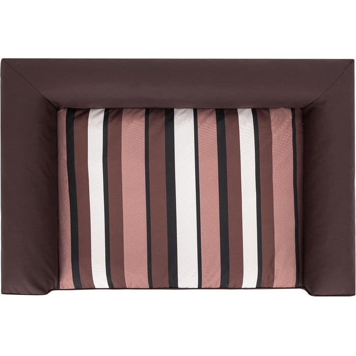 Крісло-ліжко для собак, лежанка для тварин, лежанка для собак, м'яка, коричнева в смужку, 80 x 55 см