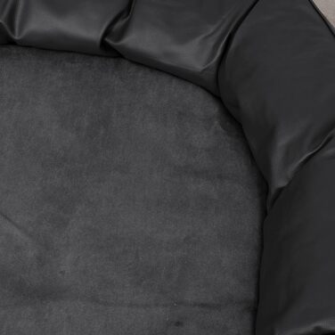 Ортопедичне ліжко для собак Tierlando® Lennart VIP з віскоеластичною матрацом та зносостійким штучним оксамитом | 85x65 см | Графіт