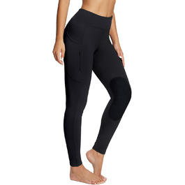 Брюки для їзди верхи Baleaf для жінок та дівчаток, зимові, утеплені, з підкладкою, водонепроникні, з кишенею для телефону, чорні, розмір M