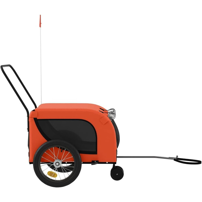 Причіп для тварин на велосипед, жовто-чорний, Oxford та залізо (125 x 63 x 66 см)