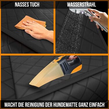 Накладки на сидіння автомобіля для собак Strex - чорний, 137 x 147 см - захисний чохол, підстилка для собак, з поводом та сумкою для зберігання