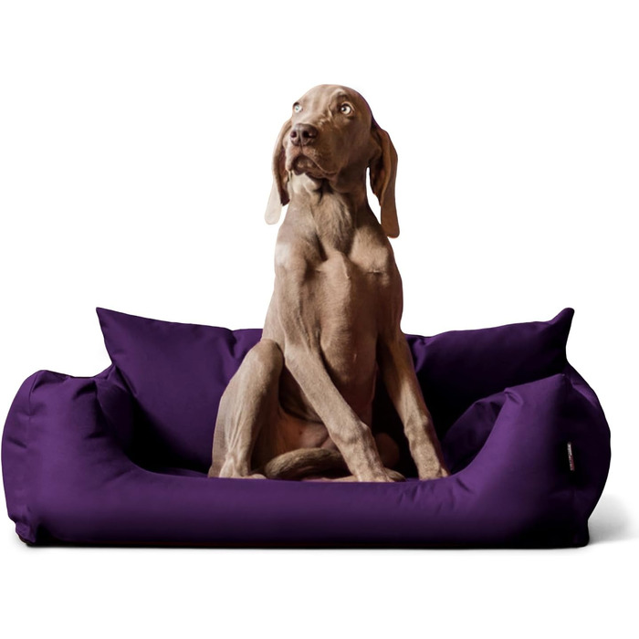 Tierlando® NEMO - лежанка для собак з оксфорду 600D, з м'якою знімною матрацом та пральним чохлом, для собак середніх та маленьких порід, 65x50 см, фіолетовий колір