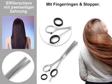 Професійні ножиці для волосся: фрiзурнi та модельювальні, нержавiюча сталь, 6 дюймiв (15,24 см) та 6,5 дюймiв (16,51 см), для перфектного зрiзу волосся