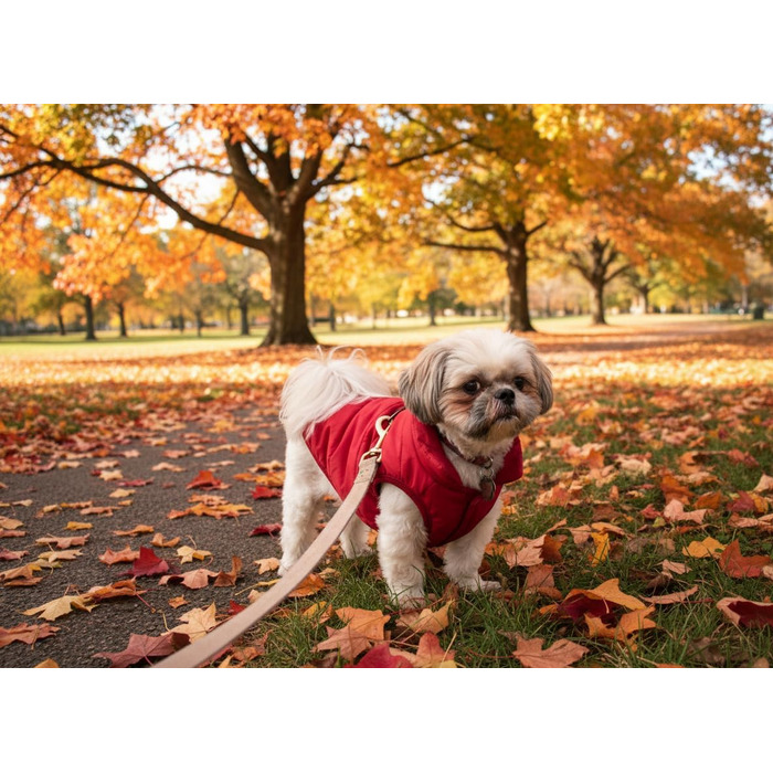 ASENKU Зимовий теплий водонепроникний зимовий одяг для собак великих порід. Тепла флісова куртка для собак з шлейкою. Вітронепроникний зимовий одяг для собак, червоний, розмір L