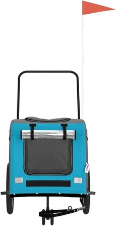 Фармінгери Gecheer для собак: чорний причіп з оксфордської тканини та металу. Вантажний причіп для велосипеда, транспортний причіп / 93859 (63 x 121 x 65 см, блакитний)