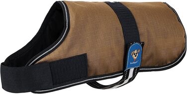 Теплий собачий накид Knuffelwuff 13931-016 з функціональною тканиною, світловідбиваючий, коричневий/чорний, 55 см