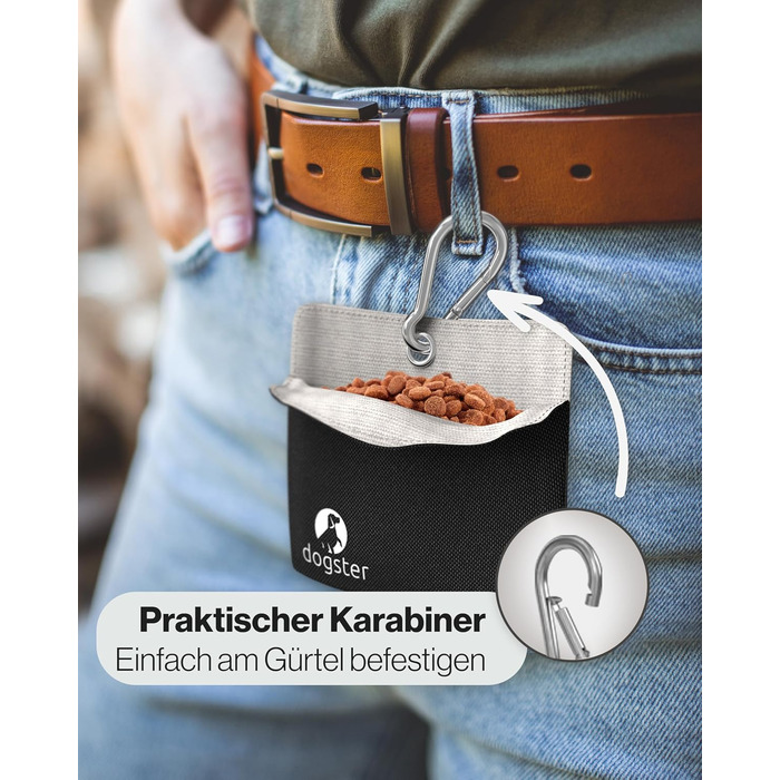 Сумка для ласощів Dogster® для собак - зручний мішечок для смаколиків, швидкий доступ до винагороди, з карабіном