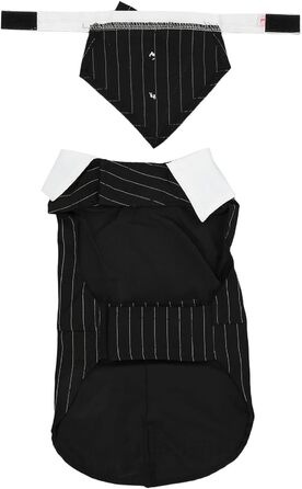 Елегантний костюм для собак Qcwwy: класичний вечірній наряд для собак (M)