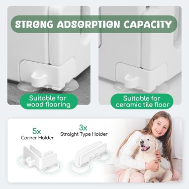 Клітка для собак, 6-панельна, для цуценят, з дверцятами, біла (156 x 78 x 60 см)