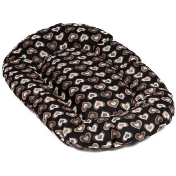 Подушка для собак Adena овальної форми (95 x 55 см, сердечка коричневого кольору)