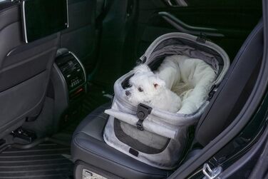 FIKAGO Сумка-переноска для собак та котів Sway – стильна, безпечна та складана переноска для тварин (Сірий Хаскі)