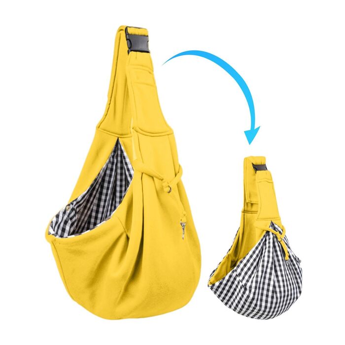 Транспортер для домашніх тварин, сумка-переноска для собак та котів з регульованим ременем, жовта