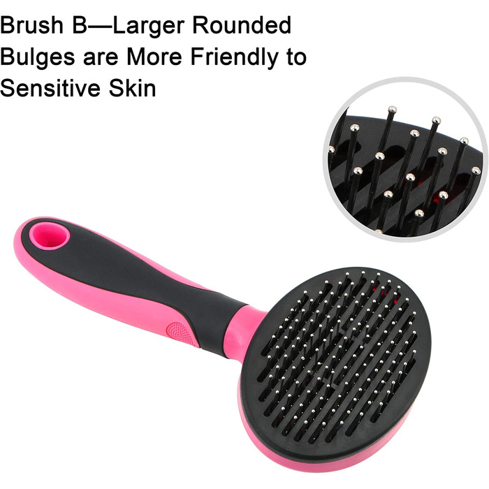 Uhomy Щітка для грумінгу домашніх тварин, самоочисна, для собак та котів, видаляє ковтуни та бруд