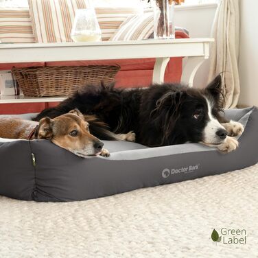Ліжко для собак середніх порід Doctor Bark - м'яке та зручне, зелений колір (97x75 см)