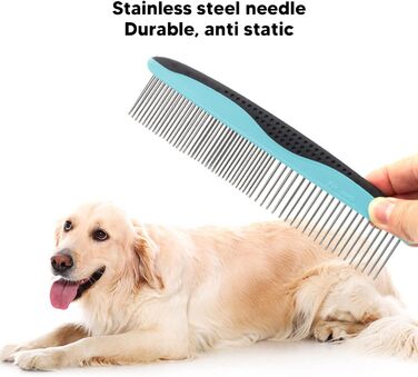 Набір щіток для собак, самоочищується, вичісувальна щітка, для собак і котів з довгою та короткою шерстю