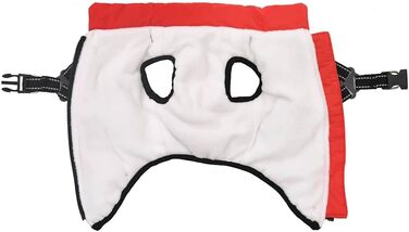 Водонепроникний дощовик для собак VidaXL з шлейкою, червоний, зимовий, теплий