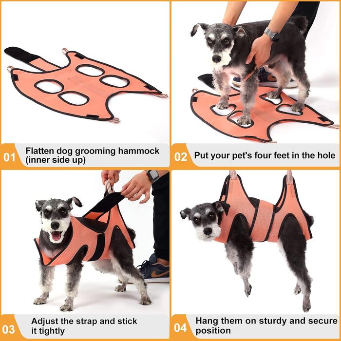 Навісна матрац-нашийник для грумінгу тварин Kkiimatt, XS, для собак, сумка для утримання, грумінг, підстригання нігтів та стрижка, матрац для догляду за шерстю