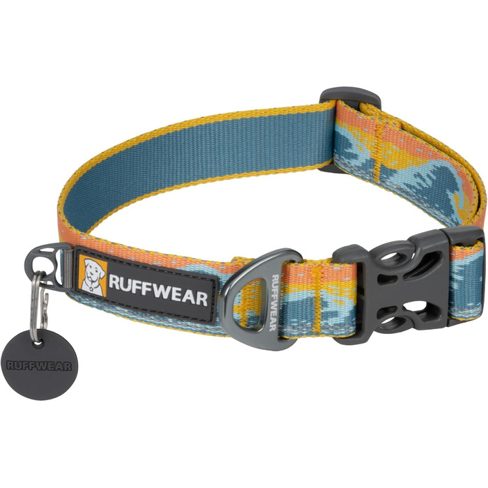 Нашийник для собак Ruffwear Crag, середній, 36-51 см, з алюмінієвим кільцем V, регульований, м'який, преміум-якість, для повідка