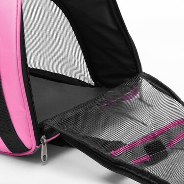 Сумка-переноска для тварин з м'якими боковинами, рожева (M)