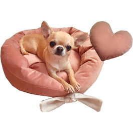 М'яке подушко-ліжко для собак Love Gifts® | Ортопедичне ліжко для собак середніх та маленьких порід | Рожевий колір