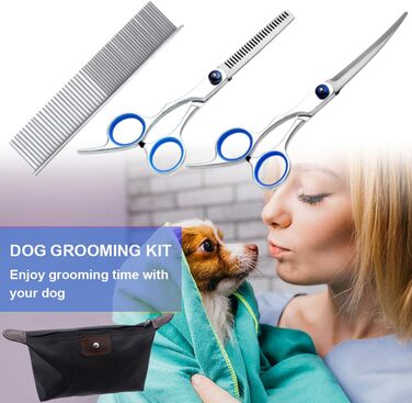 Набір ножиць для грумінгу собак та котів, ножиці для догляду за шерстю домашніх тварин
