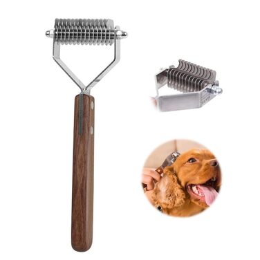 Гребінець для вичісування підшерстка SANTUO Coat King для собак та котів з 14 зубцями, інструмент для грумінгу