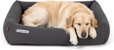 Ортопедичне ліжко для собак Doctor Bark - великі породи, XL (100x90 см), сірий колір, миється до 95°C, гігієнічне