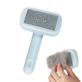 Щітка для собак Zupfbürste – самоочисна, для догляду за шерстю, масаж, розчісування, вичісування, для цуценят та кошенят, для довгої та короткої шерсті