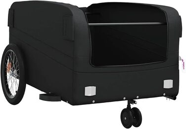 Причіп для велосипеда, вантажний/для собак, чорний, 45 кг, сталь. Підходить для покупок, подорожей, легко збирається