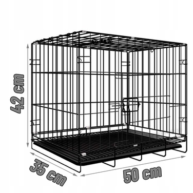 Складана металева клітка-вольєр для малих собак, котів та кроликів, 50 x 35 x 42 см